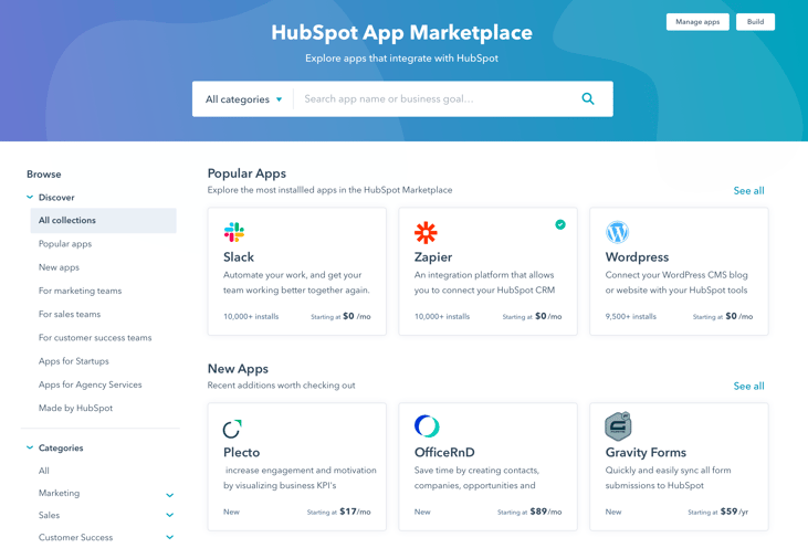HubSpot App Marketplace