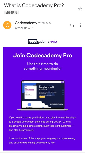 Codecademy drip campaign